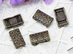 Разделитель 08 на 2 нити 14*8*3мм античная бронза (литьё)