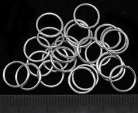 (СКИДКИ!!!) Колечки обычные толстые 8*1мм серебристые (Brass) (50шт)