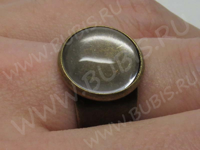 Основа (заготовка) для кольца 093 18мм с сеттингом 14мм античная медь (Brass)