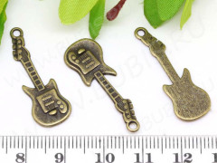Подвеска Гитара 02 32,5*10,5*2мм античная бронза (литьё)