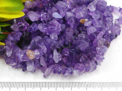 Крошка каменная 153 4-9мм Аметист яркий натуральный тонированный (нить 43-45см)