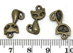 Подвеска Кошка 41 17,5*9*2,2мм античная бронза (литьё)