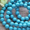 Купить (СКИДКИ!!!) Бусина округлая 12мм Бирюза голубая пресс. (камни) (10шт.) с доставкой по России