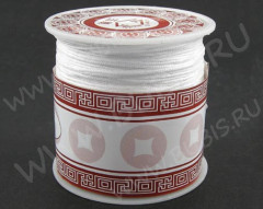 Нейлоновый шнур 03 Шамбала круглый 1мм белый (1м!)