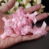 Купить Декоративный элемент 107 пришивной Бантик с розочкой и кружевом 40*33мм розовый (декоративные элементы) с доставкой по России