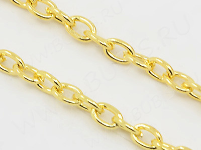 Цепочка I117 звено 4*3мм золотистая (Iron) (50см)