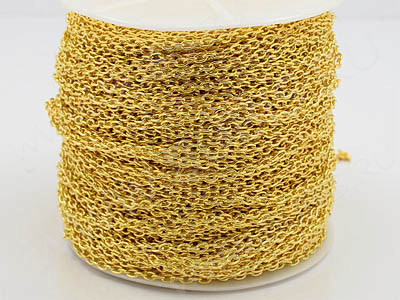 Цепочка I117 звено 4*3мм золотистая (Iron) (50см)