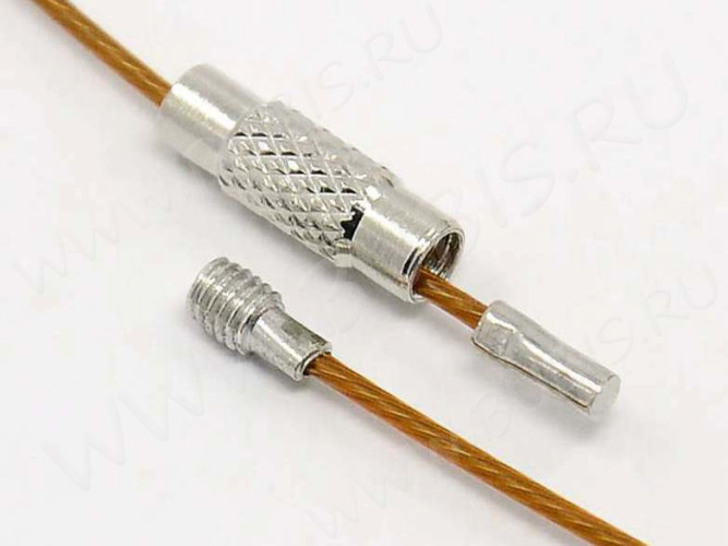 Чокер 03 из стальной проволоки с покрытием и винтовым замочком 2,7мм тёмно-золотистый (примерно 45см)