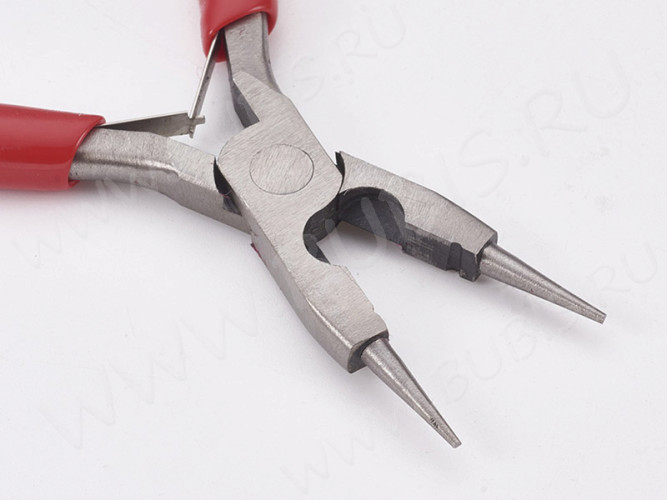 Круглогубцы 22 комбинированные 125мм с красными ручками (инструменты для бижутерии)