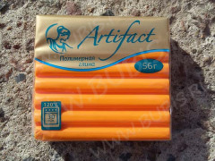 Полимерная глина Артефакт 123 апельсиновый классический 56г.