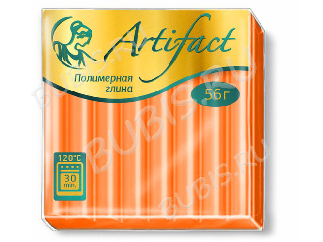 Полимерная глина Артефакт 123 апельсиновый классический 56г.