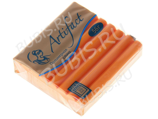 Полимерная глина Артефакт 123 апельсиновый классический 56г.