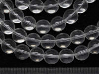 Бусины округлые 10мм шарик бесцветные прозрачные (стекло) (НИТЬ)