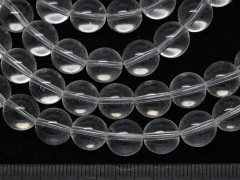 Бусины округлые 10мм шарик бесцветные прозрачные (стекло) (НИТЬ)