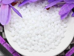 Бусина Округлая 25 Шар 4мм белый глянцевый непрозрачный (акрил) (50шт.)