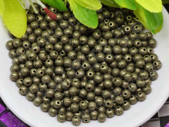 (СКИДКИ!!!) Бусина 104 округлая тыковка 3,7*3,7*3мм античная бронза (литьё) (50шт.)