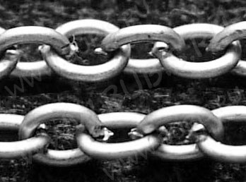 Цепочка I007 с простым плетением звено 3,5*2,8мм цвет платины (Iron) (50см)