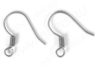 Швензы-крючки №003 без шарика 15*15мм цвет платины (Iron) (20 пар)