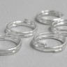 Купить Колечки двойной крутки 10мм серебристые (Iron) (50шт.) с доставкой по России