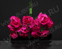 Цветок для декора 01 бумажный 70*10*10мм фуксия (декор)