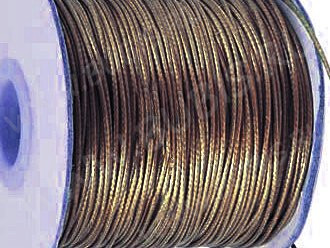 Вощёный полиэстеровый шнур "корейский" 3мм темно-коричневый (1м)