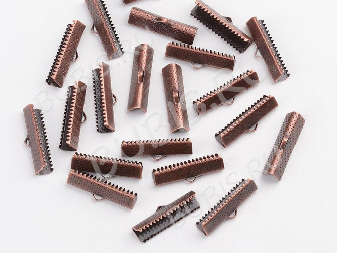 Зажимы №35 для лент 25*8*5мм античная медь (Iron) (10шт.)