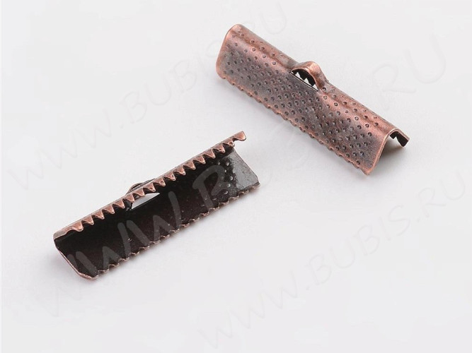 Зажимы №35 для лент 25*8*5мм античная медь (Iron) (10шт.)