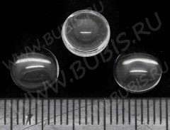 (СКИДКИ!!!) Кабошон стеклянный 36 Круг 8*8*4мм прозрачный (стекло) (10шт.)