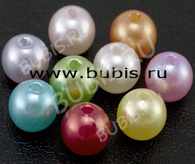 (СКИДКИ!!!) Бусина Округлая 29 "Жемчуг" 4мм микс непрозрачный (акрил) (200шт.)