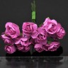 Купить (СКИДКИ!!!) Цветок для декора 01 бумажный 70*10*10мм яр.розовый (декор) (12шт.) с доставкой по России