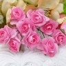 Купить (СКИДКИ!!!) Цветок для декора 01 бумажный 70*10*10мм яр.розовый (декор) (12шт.) с доставкой по России