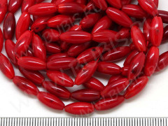 (ОПТ) Бусина каменная Рис 07 11,5*5*5мм Коралл красный натуральный (камни) (НИТЬ)