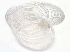 Мемори проволока - пружина - основа для браслета 60*0,8мм серебристая (10 витков)