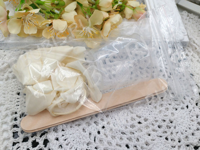 Комплект для работы со смолой 02 перчатки + стаканчик 60мл + шпатели 15*1,8см (инструменты для бижутерии)