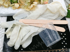 Комплект для работы со смолой 02 перчатки + стаканчик 60мл + шпатели 15*1,8см (инструменты для бижутерии)