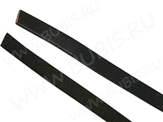Шнур кожаный 57 полоска двусторонний 8*2мм черный (1м)