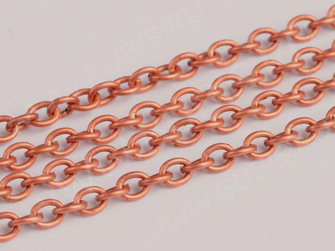 Цепочка I117 звено 4*3мм античная медь (Iron) (50см)