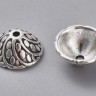 Купить (СКИДКИ!!!) 209 Шапочка-чашечка Лепестки 10*10*5мм античное серебро (литьё) (10шт.) с доставкой по России