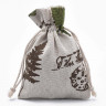 Мешочек холщовый 11 14*10см льняной с листиками и печатями (ткань) (упаковка для украшений) Купить Мешочек холщовый 11 14*10см льняной с листиками и печатями (ткань) (упаковка для украшений) с доставкой по России