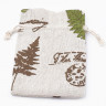 Мешочек холщовый 11 14*10см льняной с листиками и печатями (ткань) (упаковка для украшений) Купить Мешочек холщовый 11 14*10см льняной с листиками и печатями (ткань) (упаковка для украшений) с доставкой по России