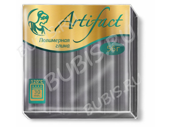 Полимерная глина Артефакт 695 металлик серебро 56г.