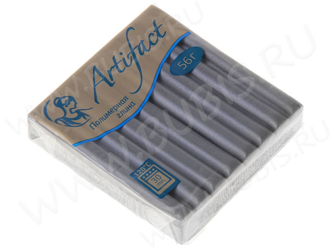 Полимерная глина Артефакт 695 металлик серебро 56г.