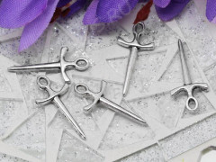 (СКИДКИ!!!) Подвеска Кортик 01 3D 20,5*9,5*2мм античное серебро (литьё) (10шт.)