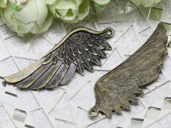 Подвеска Крыло 07 огромное 57,5*23,5*1,8мм античная бронза (литьё)