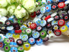 Бусина Миллефиори 09 таблетка Цветочек 12*12*4,5мм МИКС (Millefiori) (10шт.)