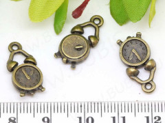 Подвеска Часы 12 3D Будильник 19*9,5*4мм античная бронза (литьё)