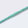 Купить Вощёный полиэстеровый шнур "корейский" 1мм бирюзовый (1м) с доставкой по России