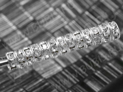 Рондель со стразами 15 6*6*2,8мм серебристо-прозрачный (Brass и стекло)