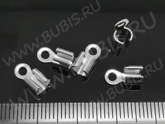 (СКИДКИ!!!) Концевик 041 обжимной 10*5*4,5мм цвет платины (Brass) (10шт.)