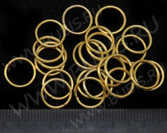 Колечки обычные 10*1мм золотистые (Iron) (20шт.)